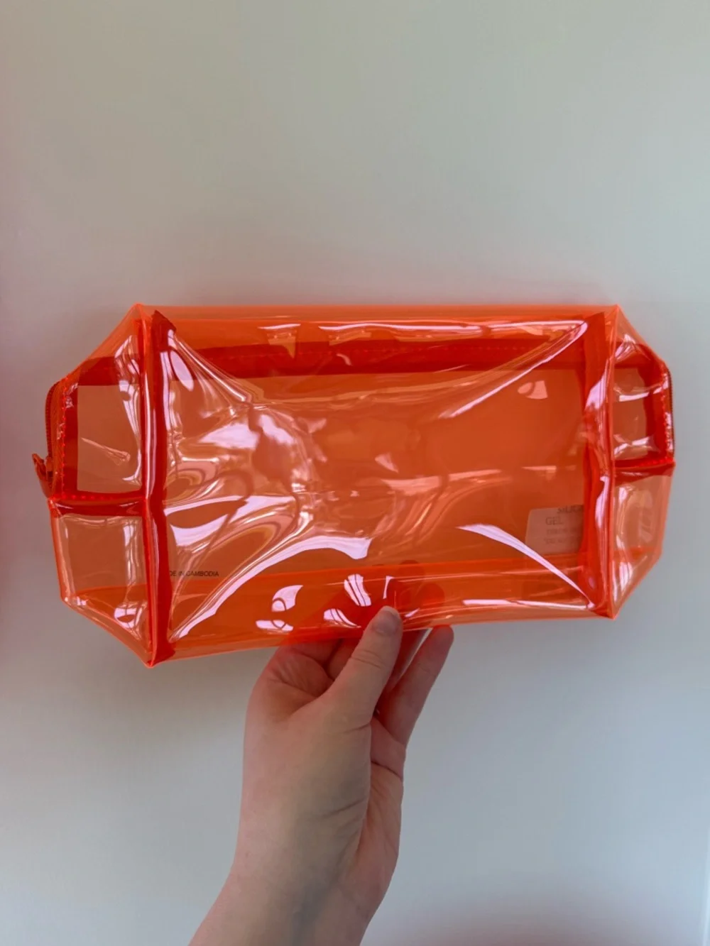 Bright Orange Mesh Tote Bag and Vinyl Pouch set - Picture 10 of 11